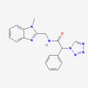 N-[(1-methyl-1H-benzimidazol-2-yl)methyl]-2-phenyl-2-(1H-tetrazol-1-yl)acetamide