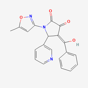 3-hydroxy-1-(5-methyl-1,2-oxazol-3-yl)-4-(phenylcarbonyl)-5-(pyridin-3-yl)-1,5-dihydro-2H-pyrrol-2-one