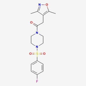 2-(3,5-Dimethyl-4-isoxazolyl)-1-{4-[(4-fluorophenyl)sulfonyl]piperazino}-1-ethanone