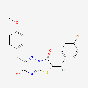 (2E)-2-(4-bromobenzylidene)-6-(4-methoxybenzyl)-7H-[1,3]thiazolo[3,2-b][1,2,4]triazine-3,7(2H)-dione