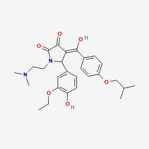 1-[2-(dimethylamino)ethyl]-5-(3-ethoxy-4-hydroxyphenyl)-3-hydroxy-4-{[4-(2-methylpropoxy)phenyl]carbonyl}-1,5-dihydro-2H-pyrrol-2-one