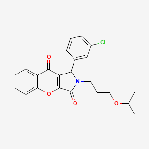 1-(3-Chlorophenyl)-2-[3-(propan-2-yloxy)propyl]-1,2-dihydrochromeno[2,3-c]pyrrole-3,9-dione