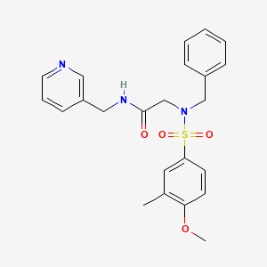 N~2~-benzyl-N~2~-[(4-methoxy-3-methylphenyl)sulfonyl]-N-(pyridin-3-ylmethyl)glycinamide