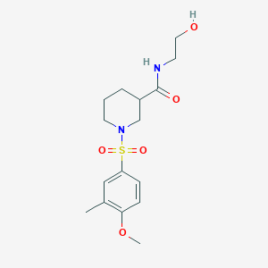 N-(2-Hydroxyethyl)-1-(4-methoxy-3-methylbenzenesulfonyl)piperidine-3-carboxamide