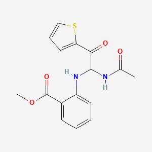 Methyl 2-{[1-(acetylamino)-2-oxo-2-(2-thienyl)ethyl]amino}benzoate