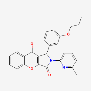 2-(6-Methylpyridin-2-yl)-1-(3-propoxyphenyl)-1,2-dihydrochromeno[2,3-c]pyrrole-3,9-dione