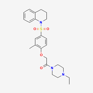 2-[4-(3,4-dihydroquinolin-1(2H)-ylsulfonyl)-2-methylphenoxy]-1-(4-ethylpiperazin-1-yl)ethanone