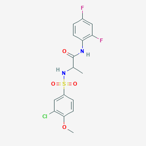 N~2~-[(3-chloro-4-methoxyphenyl)sulfonyl]-N-(2,4-difluorophenyl)alaninamide