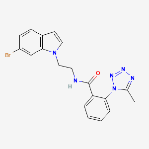 molecular formula C19H17BrN6O B11132007 N-[2-(6-bromo-1H-indol-1-yl)ethyl]-2-(5-methyl-1H-1,2,3,4-tetraazol-1-yl)benzamide 