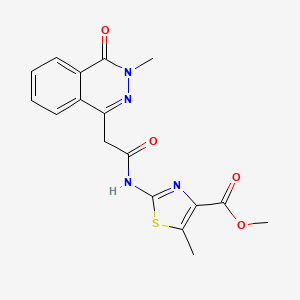 Methyl 5-methyl-2-{[(3-methyl-4-oxo-3,4-dihydrophthalazin-1-yl)acetyl]amino}-1,3-thiazole-4-carboxylate