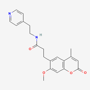 3-(7-methoxy-4-methyl-2-oxo-2H-chromen-6-yl)-N-[2-(4-pyridyl)ethyl]propanamide