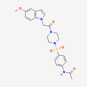 N-[4-({4-[(5-methoxy-1H-indol-1-yl)acetyl]piperazin-1-yl}sulfonyl)phenyl]acetamide