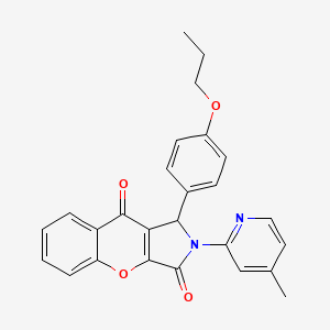 2-(4-Methylpyridin-2-yl)-1-(4-propoxyphenyl)-1,2-dihydrochromeno[2,3-c]pyrrole-3,9-dione