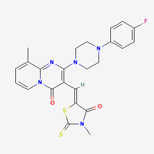 2-[4-(4-fluorophenyl)piperazin-1-yl]-9-methyl-3-[(Z)-(3-methyl-4-oxo-2-thioxo-1,3-thiazolidin-5-ylidene)methyl]-4H-pyrido[1,2-a]pyrimidin-4-one