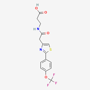 N-({2-[4-(trifluoromethoxy)phenyl]-1,3-thiazol-4-yl}acetyl)-beta-alanine