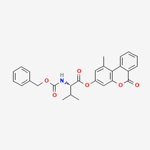 molecular formula C27H25NO6 B11132090 1-methyl-6-oxo-6H-benzo[c]chromen-3-yl N-[(benzyloxy)carbonyl]-L-valinate 