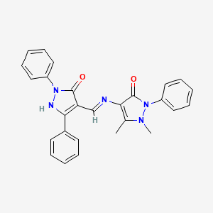 2-Pyrazolin-5-one, 4-(((2,3-dimethyl-5-oxo-1-phenyl-3-pyrazolin-4-yl)amino)methylene)-1,3-diphenyl-