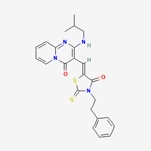 5-{(Z)-1-[2-(isobutylamino)-4-oxo-4H-pyrido[1,2-a]pyrimidin-3-yl]methylidene}-3-phenethyl-2-thioxo-1,3-thiazolan-4-one