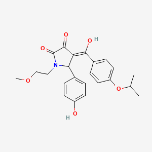 3-hydroxy-5-(4-hydroxyphenyl)-1-(2-methoxyethyl)-4-{[4-(propan-2-yloxy)phenyl]carbonyl}-1,5-dihydro-2H-pyrrol-2-one