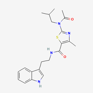 2-[acetyl(isobutyl)amino]-N-[2-(1H-indol-3-yl)ethyl]-4-methyl-1,3-thiazole-5-carboxamide