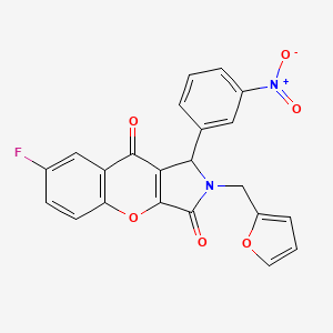 7-Fluoro-2-(furan-2-ylmethyl)-1-(3-nitrophenyl)-1,2-dihydrochromeno[2,3-c]pyrrole-3,9-dione