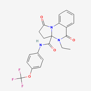 4-ethyl-1,5-dioxo-N-[4-(trifluoromethoxy)phenyl]-2,3,4,5-tetrahydropyrrolo[1,2-a]quinazoline-3a(1H)-carboxamide