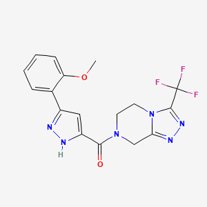 [5-(2-methoxyphenyl)-1H-pyrazol-3-yl][3-(trifluoromethyl)-5,6-dihydro[1,2,4]triazolo[4,3-a]pyrazin-7(8H)-yl]methanone