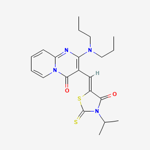 5-{(Z)-1-[2-(dipropylamino)-4-oxo-4H-pyrido[1,2-a]pyrimidin-3-yl]methylidene}-3-isopropyl-2-thioxo-1,3-thiazolan-4-one