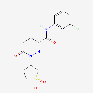 molecular formula C15H16ClN3O4S B11132168 N-(3-chlorophenyl)-1-(1,1-dioxidotetrahydrothiophen-3-yl)-6-oxo-1,4,5,6-tetrahydropyridazine-3-carboxamide 