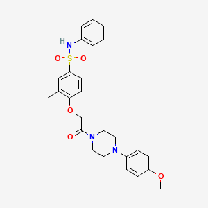 4-{2-[4-(4-methoxyphenyl)piperazin-1-yl]-2-oxoethoxy}-3-methyl-N-phenylbenzenesulfonamide