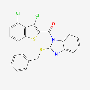 [2-(benzylsulfanyl)-1H-benzimidazol-1-yl](3,4-dichloro-1-benzothiophen-2-yl)methanone