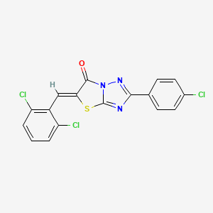 (5Z)-2-(4-chlorophenyl)-5-(2,6-dichlorobenzylidene)[1,3]thiazolo[3,2-b][1,2,4]triazol-6(5H)-one