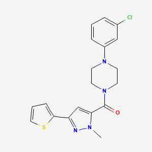 [4-(3-chlorophenyl)piperazino][1-methyl-3-(2-thienyl)-1H-pyrazol-5-yl]methanone