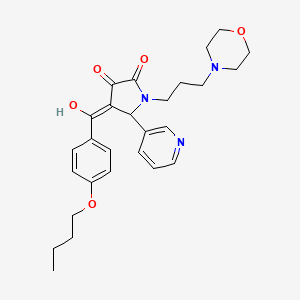 4-[(4-butoxyphenyl)carbonyl]-3-hydroxy-1-[3-(morpholin-4-yl)propyl]-5-(pyridin-3-yl)-1,5-dihydro-2H-pyrrol-2-one