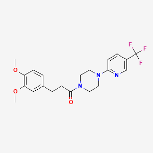 3-(3,4-Dimethoxyphenyl)-1-{4-[5-(trifluoromethyl)pyridin-2-yl]piperazin-1-yl}propan-1-one