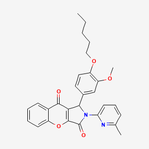 1-[3-Methoxy-4-(pentyloxy)phenyl]-2-(6-methylpyridin-2-yl)-1,2-dihydrochromeno[2,3-c]pyrrole-3,9-dione