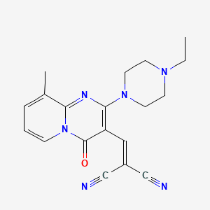 2-[[2-(4-Ethylpiperazin-1-yl)-9-methyl-4-oxopyrido[1,2-a]pyrimidin-3-yl]methylidene]propanedinitrile