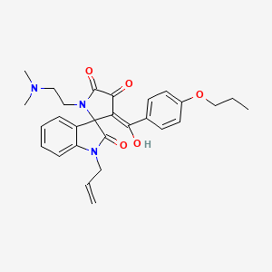 1'-[2-(Dimethylamino)ethyl]-4'-hydroxy-1-(prop-2-en-1-yl)-3'-(4-propoxybenzoyl)-1,1',2,5'-tetrahydrospiro[indole-3,2'-pyrrole]-2,5'-dione