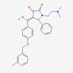 1-[2-(dimethylamino)ethyl]-3-hydroxy-4-({4-[(3-methylbenzyl)oxy]phenyl}carbonyl)-5-phenyl-1,5-dihydro-2H-pyrrol-2-one