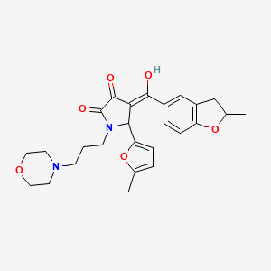 3-hydroxy-4-[(2-methyl-2,3-dihydro-1-benzofuran-5-yl)carbonyl]-5-(5-methylfuran-2-yl)-1-[3-(morpholin-4-yl)propyl]-1,5-dihydro-2H-pyrrol-2-one