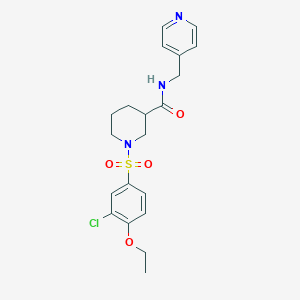 1-(3-Chloro-4-ethoxybenzenesulfonyl)-N-[(pyridin-4-YL)methyl]piperidine-3-carboxamide