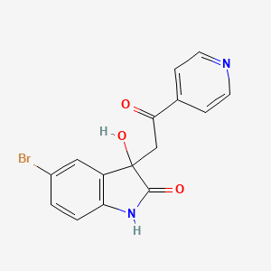 5-bromo-3-hydroxy-3-[2-oxo-2-(pyridin-4-yl)ethyl]-1,3-dihydro-2H-indol-2-one