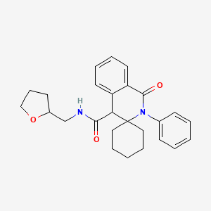 1'-oxo-2'-phenyl-N-(tetrahydrofuran-2-ylmethyl)-1',4'-dihydro-2'H-spiro[cyclohexane-1,3'-isoquinoline]-4'-carboxamide