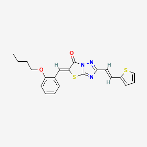 (5Z)-5-(2-butoxybenzylidene)-2-[(E)-2-(thiophen-2-yl)ethenyl][1,3]thiazolo[3,2-b][1,2,4]triazol-6(5H)-one