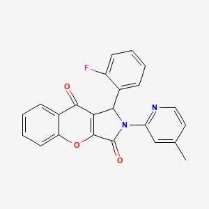 1-(2-Fluorophenyl)-2-(4-methylpyridin-2-yl)-1,2-dihydrochromeno[2,3-c]pyrrole-3,9-dione