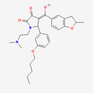 1-[2-(dimethylamino)ethyl]-3-hydroxy-4-[(2-methyl-2,3-dihydro-1-benzofuran-5-yl)carbonyl]-5-[3-(pentyloxy)phenyl]-1,5-dihydro-2H-pyrrol-2-one