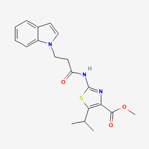 methyl 2-{[3-(1H-indol-1-yl)propanoyl]amino}-5-isopropyl-1,3-thiazole-4-carboxylate