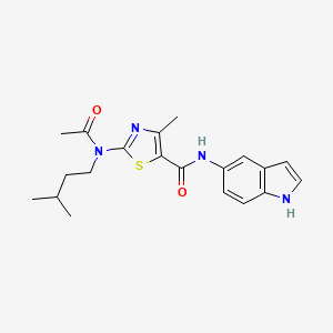 2-[acetyl(3-methylbutyl)amino]-N-(1H-indol-5-yl)-4-methyl-1,3-thiazole-5-carboxamide