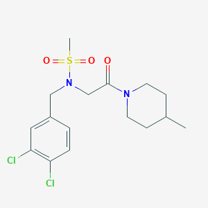 N-[(3,4-dichlorophenyl)methyl]-N-[2-(4-methylpiperidin-1-yl)-2-oxoethyl]methanesulfonamide