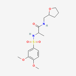 2-(3,4-Dimethoxy-benzenesulfonylamino)-N-(tetrahydro-furan-2-ylmethyl)-propionamide